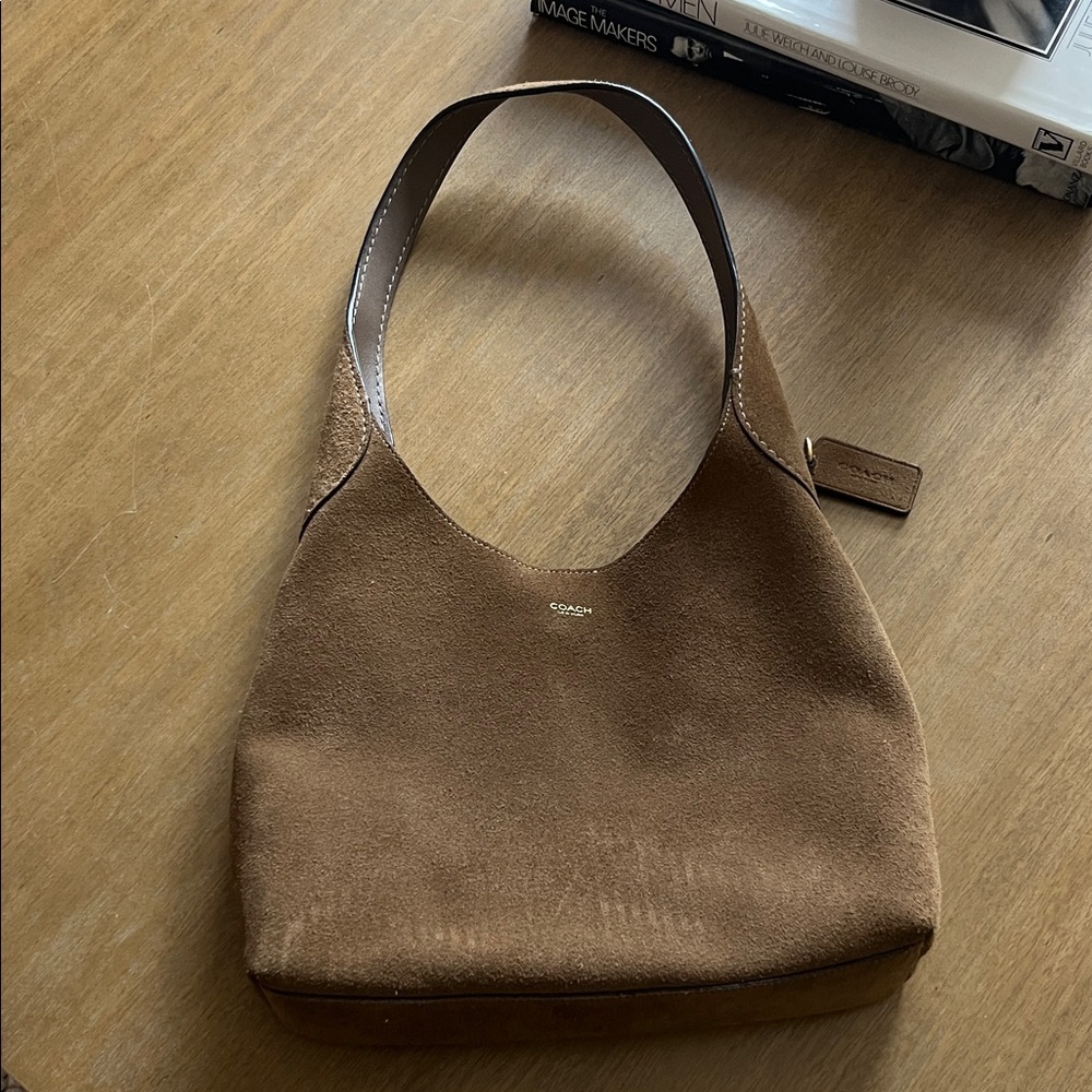 Coach Brooklyn 28 Brown Suede Hobo Bag